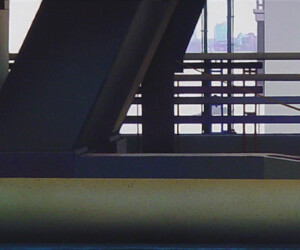 Queensboro Bridge, Lower Roadway, 2003, Gouache on watercolor paper mounted on wood, 5” x 25” Queensboro Bridge, Lower Roadway