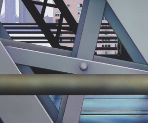 Queensboro Bridge, Lower Roadway #2, 2003, Gouache on canvas mounted on wood, 7” x 22” Queensboro Bridge, Lower Roadway #2