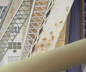 Tram View #9, 2003, Gouache on watercolor paper mounted on wood, 6” x 26” Tram View #9